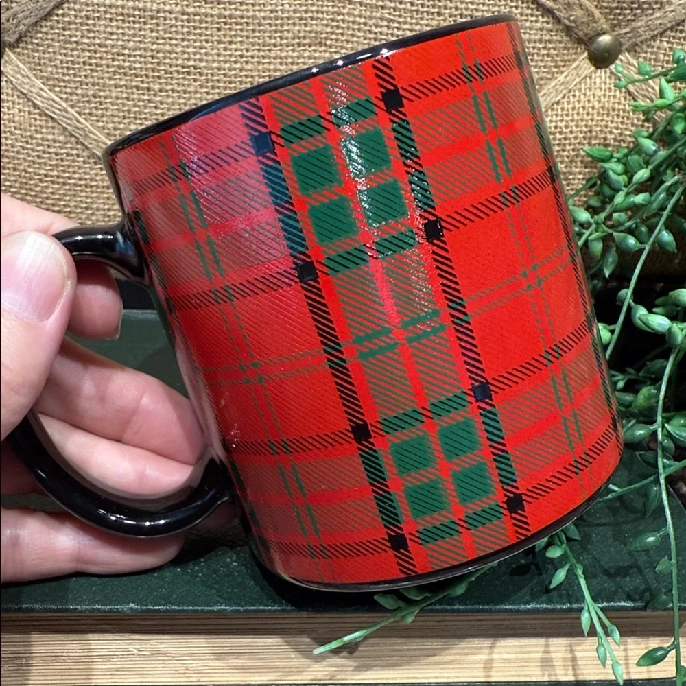 Pier 1 Plaid Mug